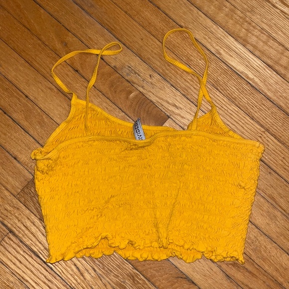 H&M Ruched Yellow Tank Top - Picture 2 of 3
